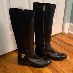 Brand new Michael Kors black leather boots!